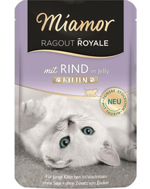 MIAMOR Ragout Royale in Jelly Beef Kitten manzo in gelatina per gattini  100 g