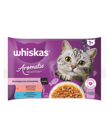 WHISKAS Aromatic Adult Miscela Aromatica in Salsa 4x85g cibo umido per gatti