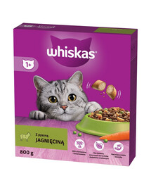 WHISKAS Adult con deliziosa carne di agnello 800 g cibo secco per gatti