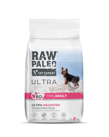 RAW PALEO Ultra Pork Mini Adult 2kg con carne di maiale per cani adulti di taglia piccola