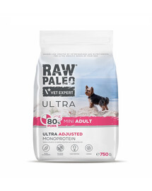 RAW PALEO Ultra Pork Mini Adult 750g per cani adulti di taglia piccola con carne di maiale