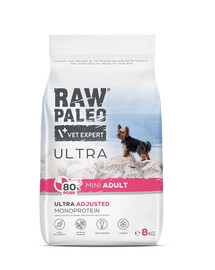 RAW PALEO Ultra Pork Mini Adult 8kg per cani adulti di taglia piccola con carne di maiale