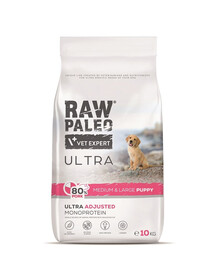 RAW PALEO Ultra Pork Medium&Large Puppy 10kg per cuccioli di taglia media e grande con carne di maiale