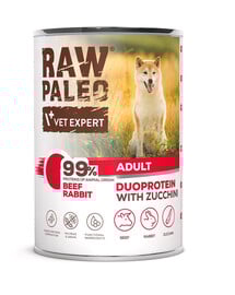 RAW PALEO Beef Rabbit Adult 400g alimento umido con manzo e coniglio per cani