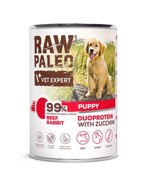 RAW PALEO Beef Rabbit Puppy 400g alimento umido manzo con coniglio per cuccioli