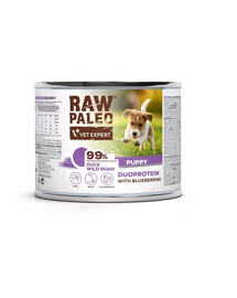 RAW PALEO Duck&Boar Puppy 200g Cibo umido con anatra e cinghiale per cuccioli