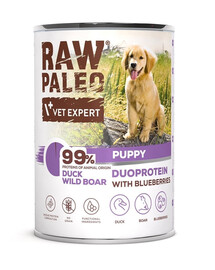 RAW PALEO Duck&Boar Puppy 400g alimento umido anatra con cinghiale per cuccioli