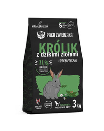 PAKA ZWIERZAKA Seventh Heaven Crocchette con Coniglio e Erbe Selvatiche per Cuccioli S 3kg