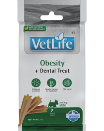 FARMINA Vet Life Dental Treat Obesity Mini 60 g (7 pz) snack dentale per cani di piccola taglia