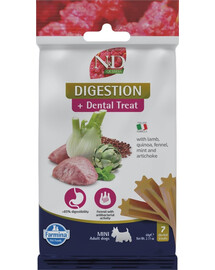 FARMINA N&D Quinoa Dental Treat Digestion Mini 60 g (7 pz) snack dentale per cani di piccola taglia
