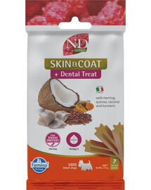 FARMINA N&D Quinoa Dental Treat Skin Coat Herring Mini 60 g (7 pz) snack dentale per cani di piccola taglia