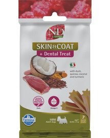 FARMINA N&D Quinoa Dental Treat Skin Coat Duck Mini 60 g (7 pz) snack dentale per cani di piccola taglia