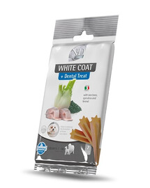 FARMINA N&D White Dental Treat Coat Sea bass Medium/Maxi 100 g (7 pz) snack dentale per cani di taglia media e grande