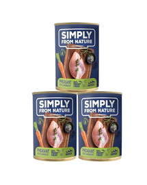 SIMPLY FROM NATURE Mokra karma dla psa Bażant z marchewką 400 g 2+1 GRATIS