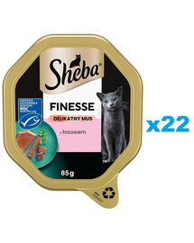 SHEBA Finesse Mousse in vaschetta 22x85g alimento umido completo per gatti adulti