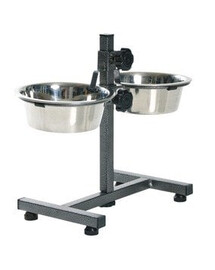 TRIXIE Bar per cani in metallo con ciotole in acciaio inox 2X1.8 l