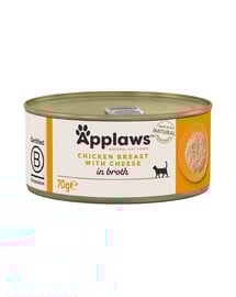 APPLAWS Cat Adult Chicken Breast with Cheese in Broth pierś z kurczaka z serem w bulionie 70 g