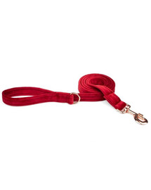 ESME FOR DOG Guinzaglio per cani in velluto ciliegia 150 cm/2 cm