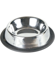 TRIXIE Ciotola in acciaio inox con bordo in gomma 0,2l