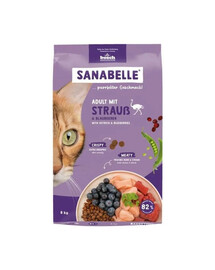SANABELLE Adult con Struzzo 8 kg alimento per gatti adulti