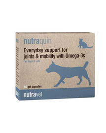 NUTRAVET Nutraquin 45 capsule per le articolazioni con Omega 3 per cani e gatti