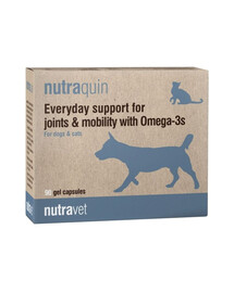 NUTRAVET Nutraquin 90 capsule per le articolazioni con Omega 3 per cani e gatti