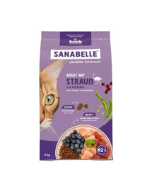 SANABELLE Adult Struzzo 2 kg per gatti adulti
