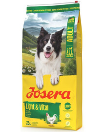 JOSERA Light Vital 12,5kg supporto e controllo del peso corporeo per cani