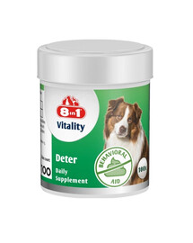 8IN1 Vitality Deter per cani contro la coprofagia 100 compresse