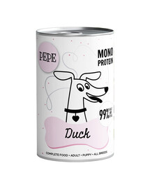 PAKA ZWIERZAKA PEPE Duck 99% (anatra) 800 g alimento monoproteico