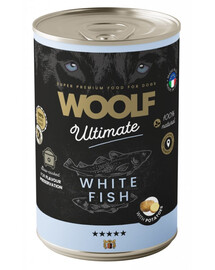 WOOLF Ultimate Adult Dog White Fish and Potatoes 400g cibo umido per cani con pesce bianco e patate