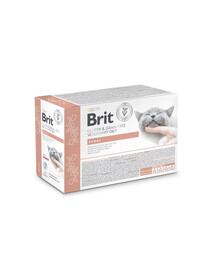 BRIT Veterinary Diet Grain Free Renal Cat Fillets in Gravy Salmon 12x85g per gatti che supportano le funzioni renali