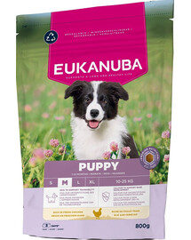 EUKANUBA Puppy Medium Breeds Chicken 800 g cibo secco per cuccioli di razze medie ricco di pollo fresco