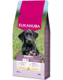 EUKANUBA Puppy Large Breeds Chicken 15 kg crocchette per cuccioli di grandi razze ricche di pollo fresco