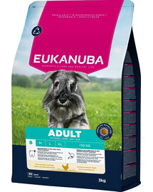 EUKANUBA Adult Small Breeds Chicken 3 kg cibo secco per cani di piccola taglia ricco di pollo fresco