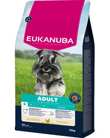EUKANUBA Adult Small Breeds Chicken 15 kg cibo secco per cani di piccola taglia ricco di pollo fresco