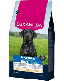 EUKANUBA Mature Large Breeds Chicken 15 kg cibo secco per cani adulti di grandi razze ricco di pollo fresco