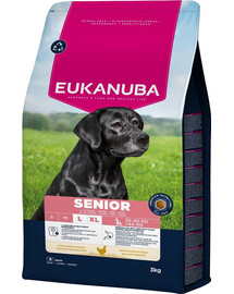 EUKANUBA Senior Large Breeds Chicken 3 kg cibo secco per cani anziani di razze grandi ricco di pollo fresco
