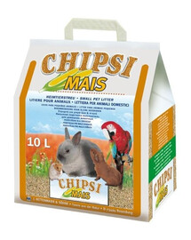 Chipsi mais 10l/4.5kg - podściółka z kolb kukurydzy dla gryzoni