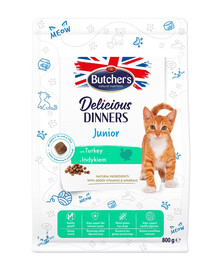 BUTCHER'S Functional Cat Dry Junior con tacchino 800 g