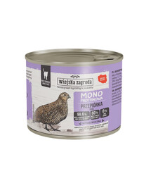 WIEJSKA ZAGRODA Monoproteico Quaglia cibo umido per gatti 200 g