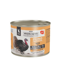 WIEJSKA ZAGRODA Monoproteico Tacchino cibo umido per gattini 200 g