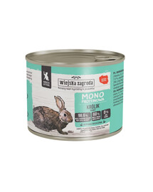 WIEJSKA ZAGRODA Monoproteico Coniglio cibo umido per gattini 200 g