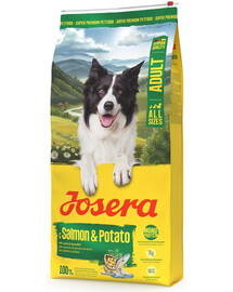 JOSERA Salmon and Potato Adult 12,5kg cibo secco senza cereali per cani con stomaco sensibile
