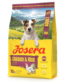 JOSERA Mini Adult Chicken and Rice 3kg cibo senza glutine per cani di piccola taglia