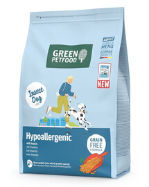 GREEN PETFOOD InsectDog Hypoallergenic 3kg cibo secco ipoallergenico a base di proteine di insetti per cani