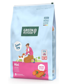 GREEN PETFOOD InsectDog Mini 7,5kg cibo senza cereali con proteine di insetti per cani di piccola taglia
