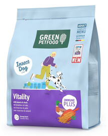GREEN PETFOOD InsectDog with Duck Vitality 900g con proteine di insetti e anatra per cani adulti