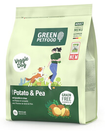 GREEN PETFOOD VeggieDog con Patate e Piselli 900g cibo vegetariano con patate e piselli per cani