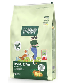 GREEN PETFOOD VeggieDog con Patate e Piselli 10kg cibo vegetariano con patate e piselli per cani